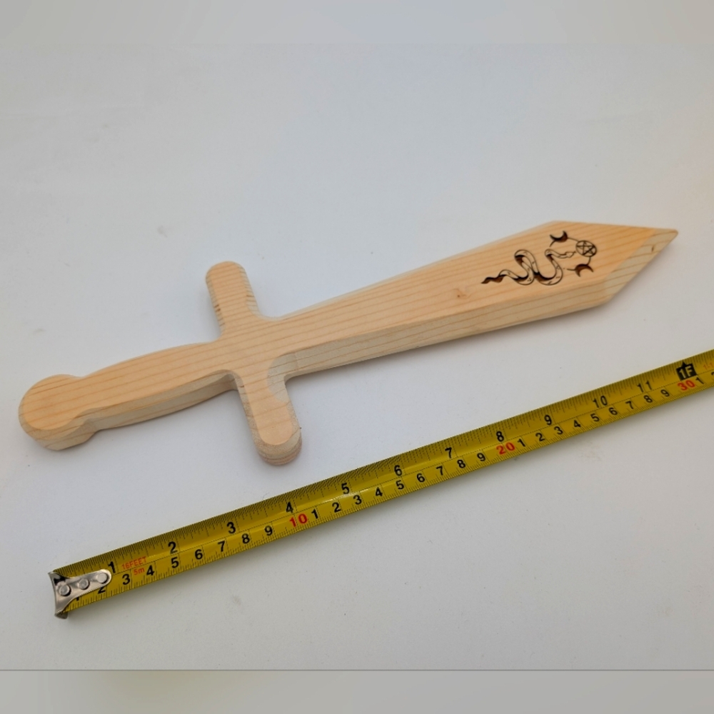Child wooden sword. With engraving. (New)